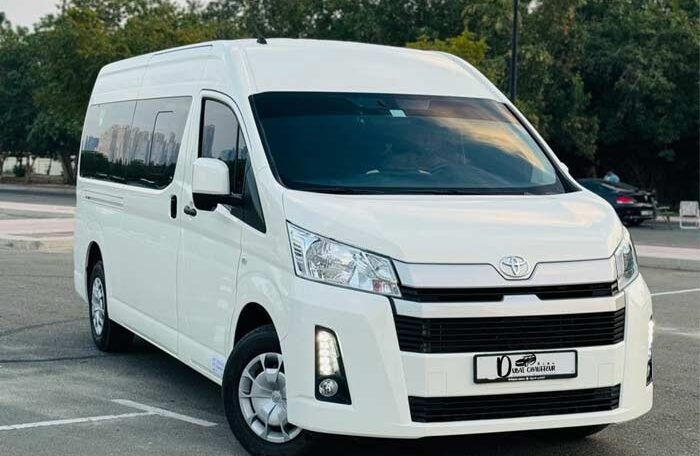 Toyota hiace car hire with driver in dubai